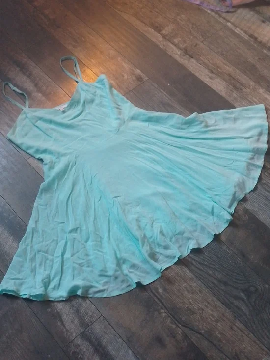 Talula By Aritzia Beautiful Teal Blue Free Flow Dress Magical Spring Fairy Dance - Picture 4 of 7